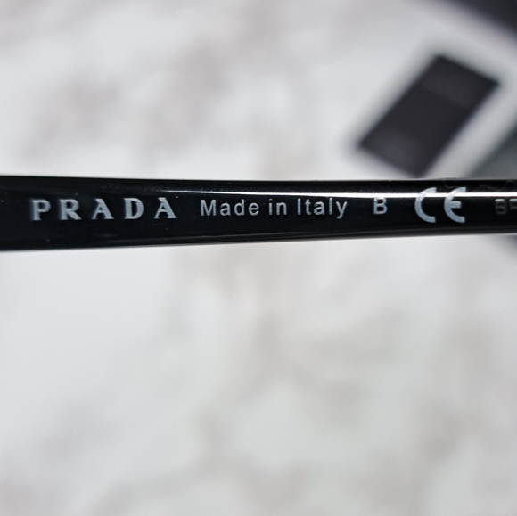 Prada Black Cat Eye SPR 01OSA Acetate Sunglasses - Picture 8 of 9